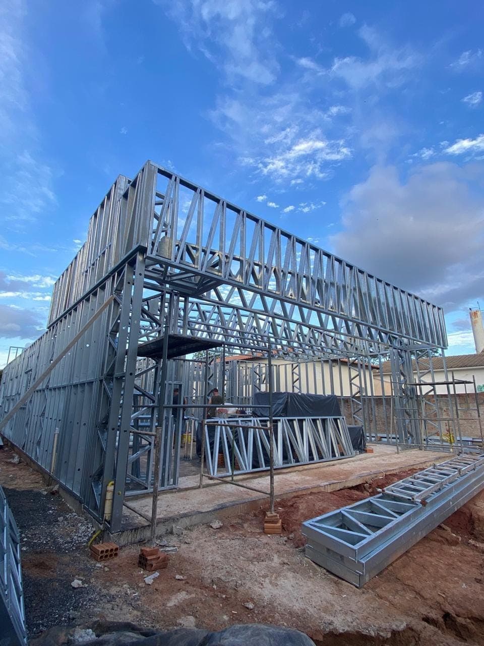 Estrutura em Steel Frame erguida em Panorama/SP